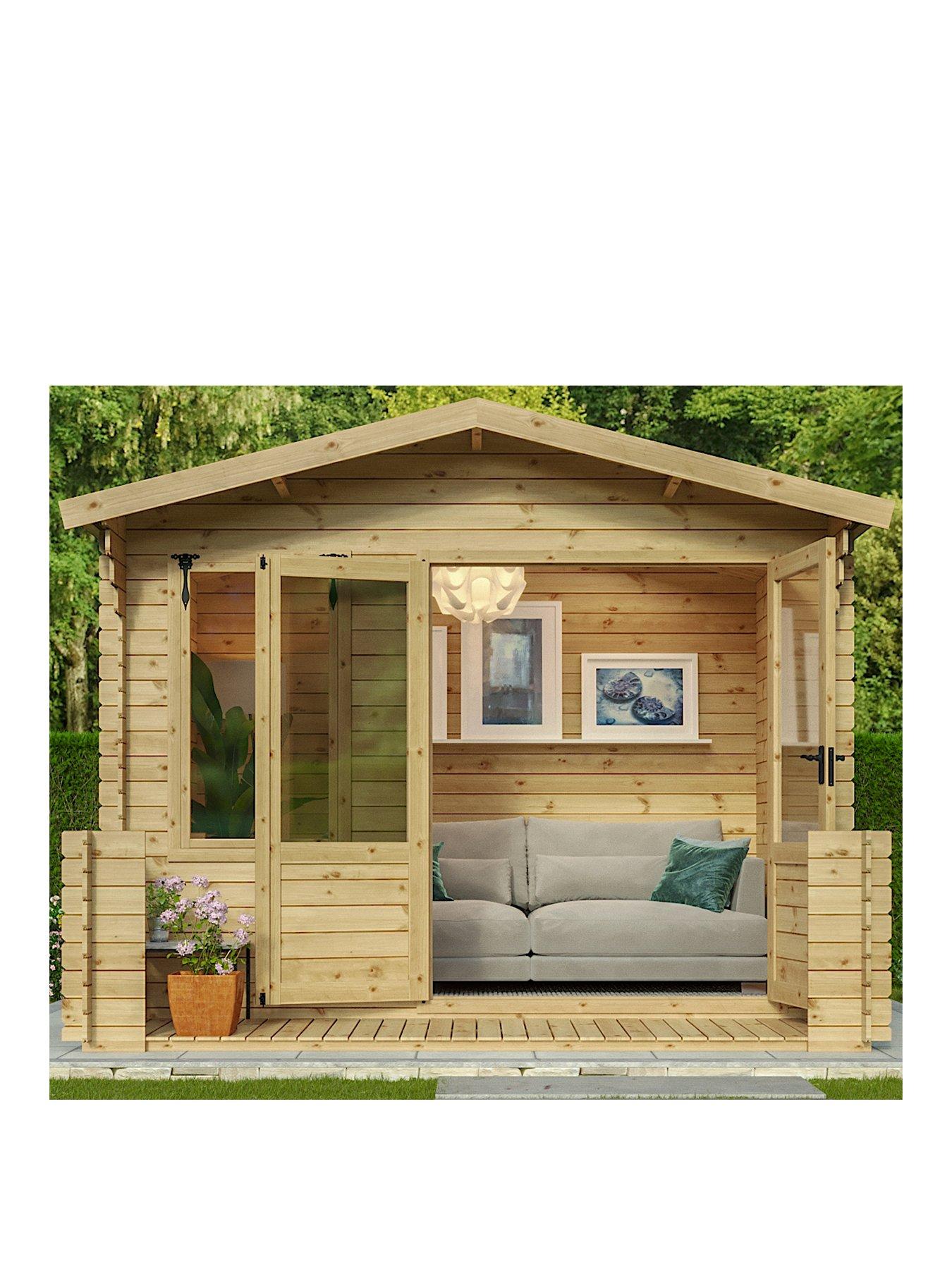 Mercia 3 3 X 3 4m Sherwood Log Cabin Littlewoods Com