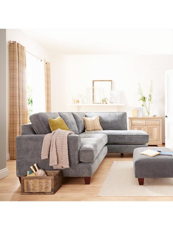 front image of camden-left-hand-fabric-corner-chaise-sofa