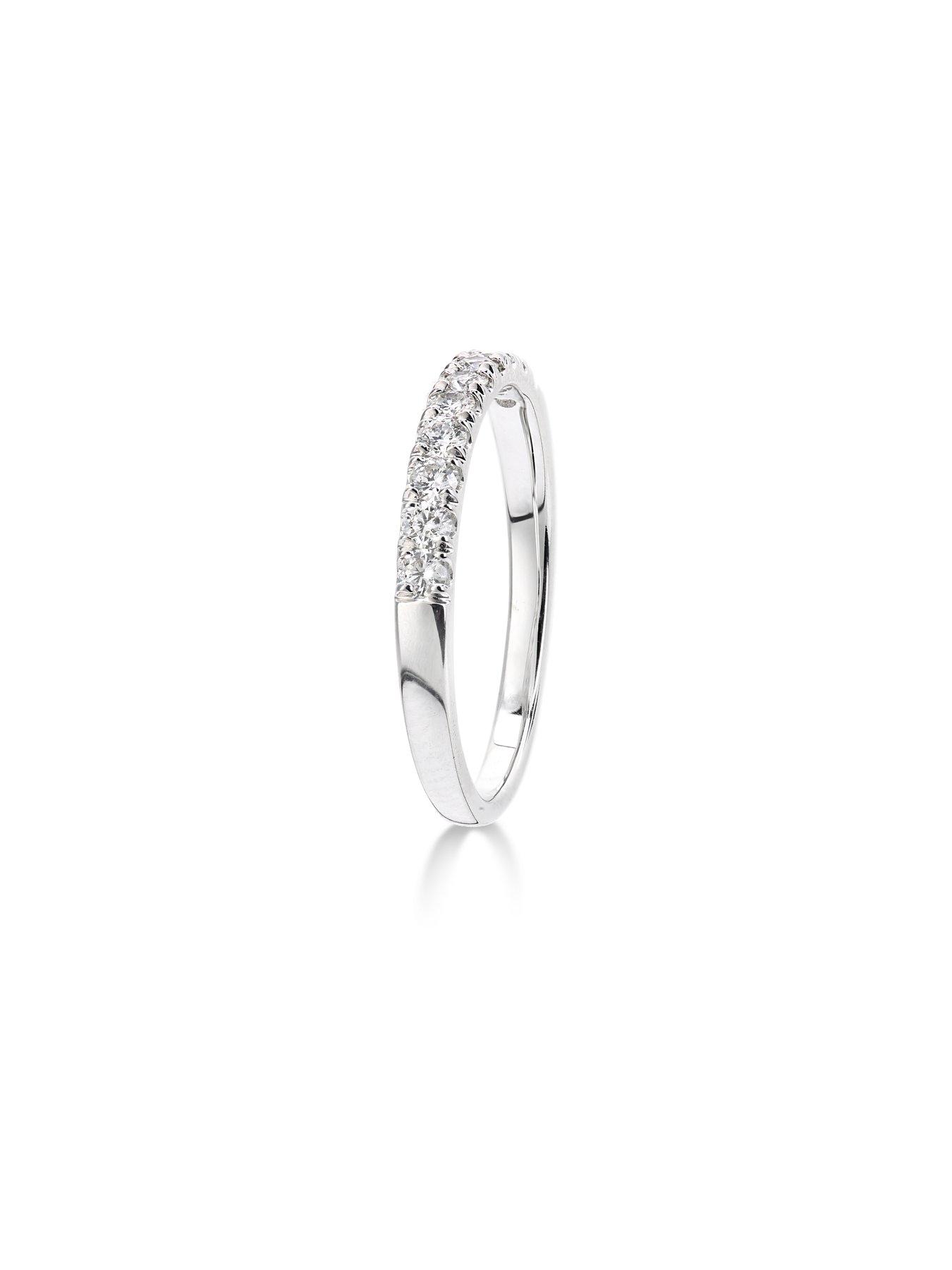 Image 2 of 5 of Love DIAMOND 9ct white gold 33 point micro setting eternity ring