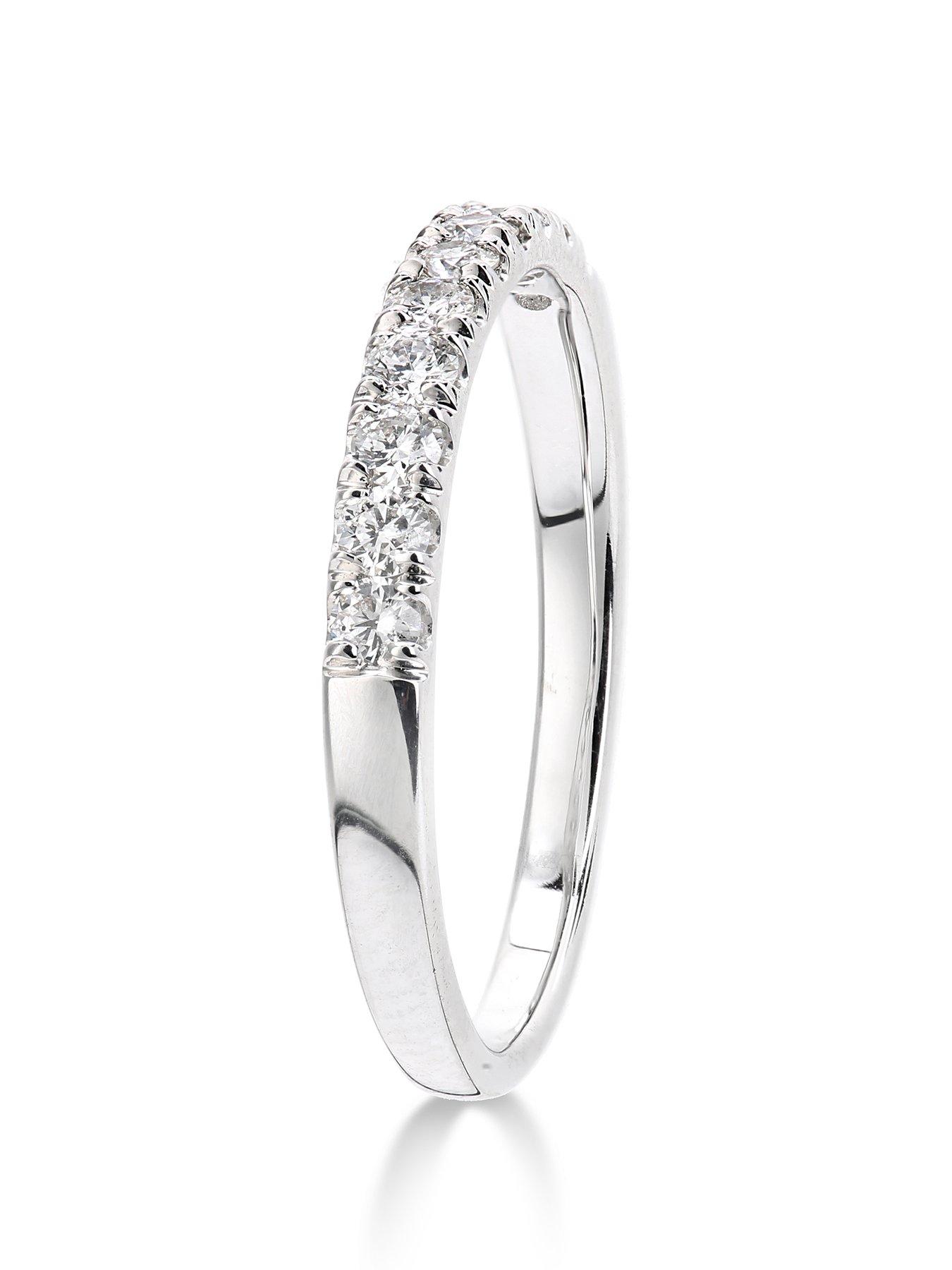 Image 2 of 5 of Love DIAMOND 9ct white gold 33 point micro setting eternity ring