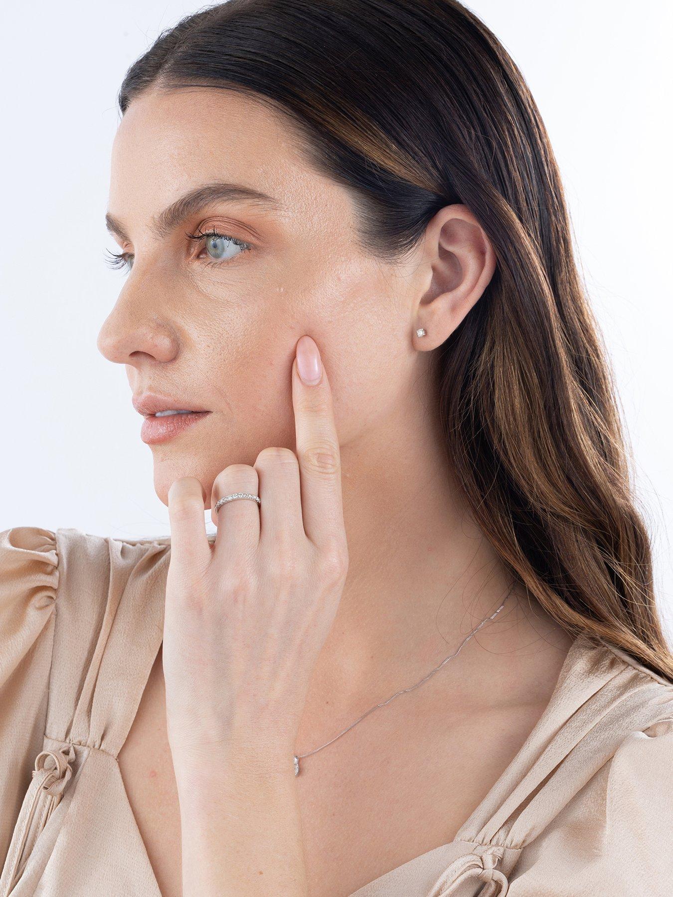 Image 5 of 5 of Love DIAMOND 9ct white gold 33 point micro setting eternity ring