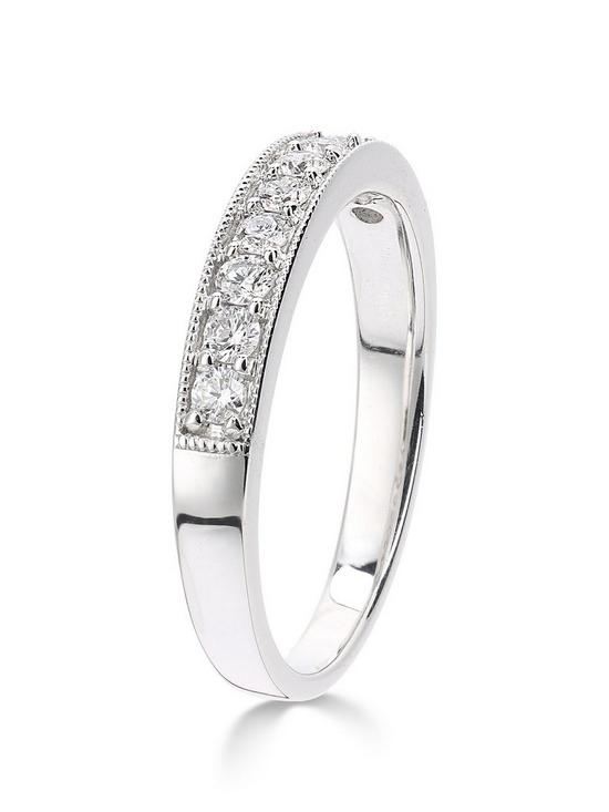 stillFront image of love-diamond-9ct-white-gold-33-point-millgrainnbspset-eternity-ring