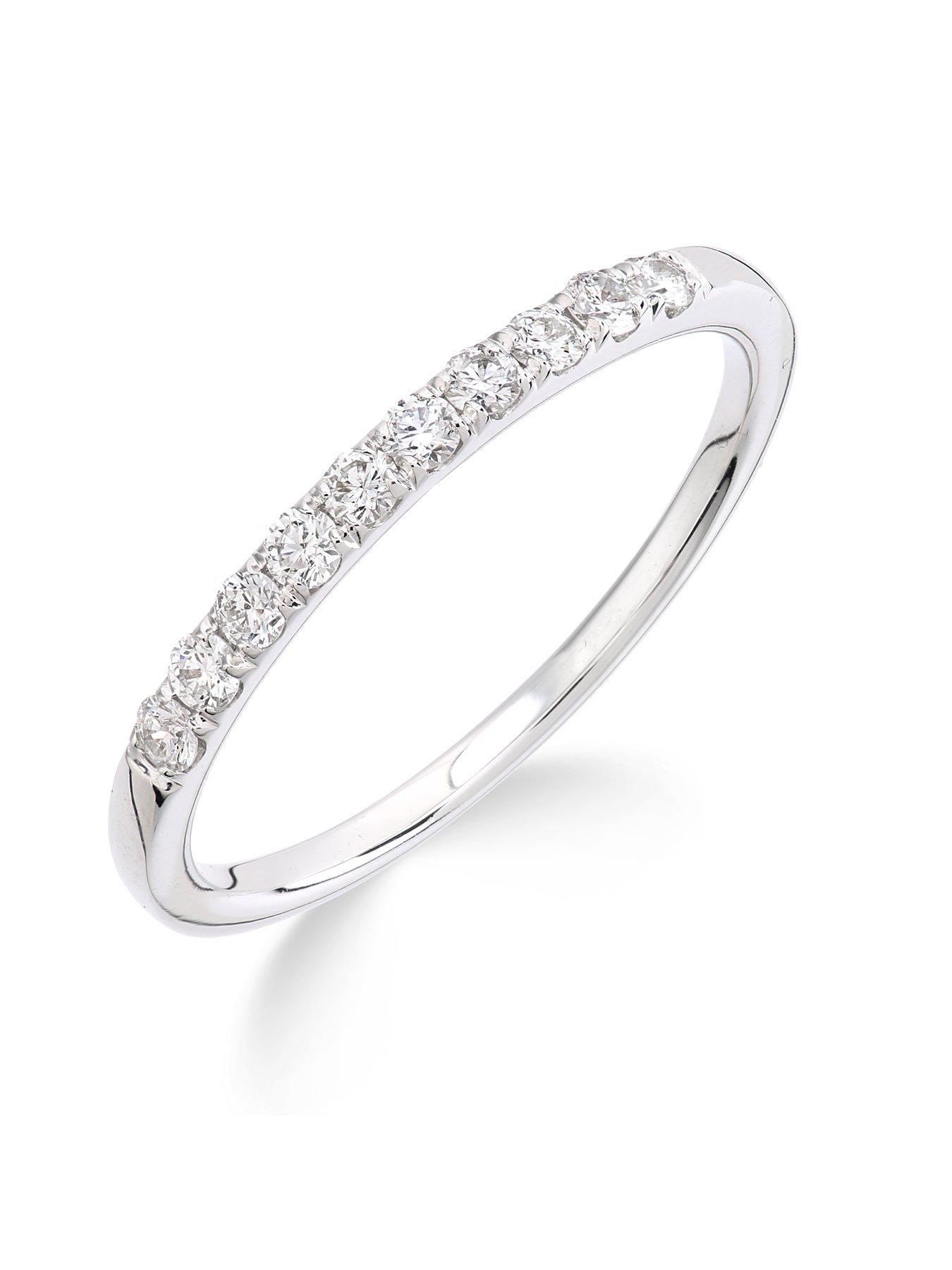 Image 3 of 6 of Love DIAMOND 9ct White Gold 25 Point Micro Setting Eternity Ring
