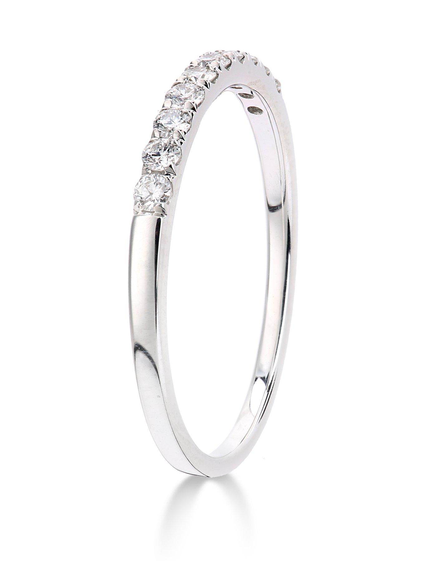 Image 5 of 6 of Love DIAMOND 9ct White Gold 25 Point Micro Setting Eternity Ring