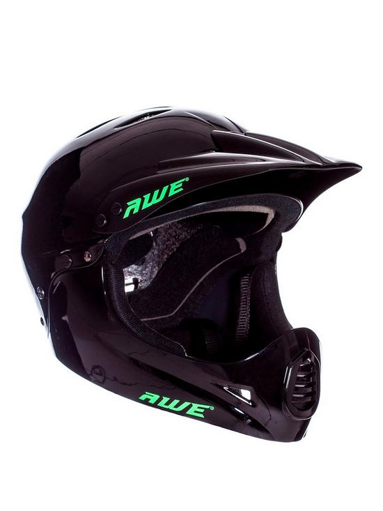 front image of awe-bmx-full-face-helmet