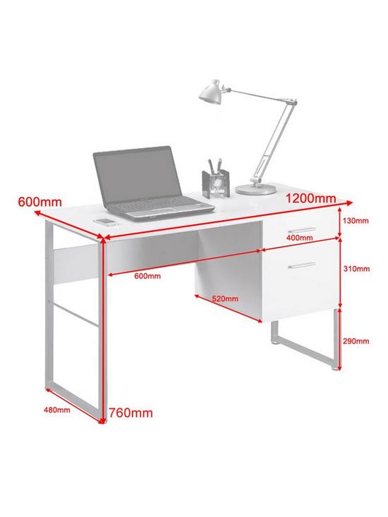 back image of alphason-cabrini-white-storage-desk