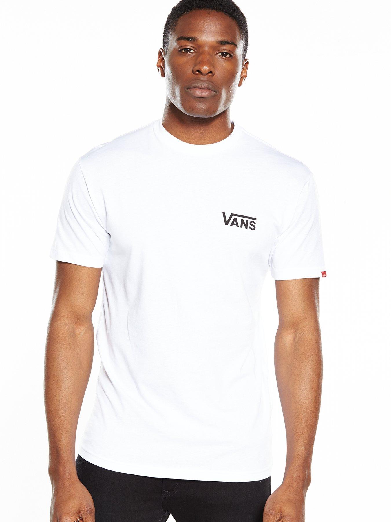 Men s Left Chest Logo T Shirt White Black