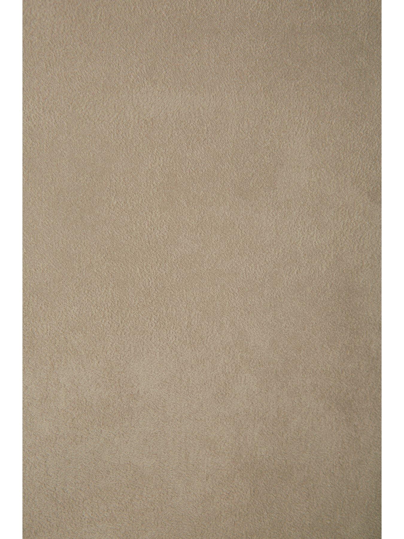 Made To Measure Faux Suede Pleated Curtains Natural