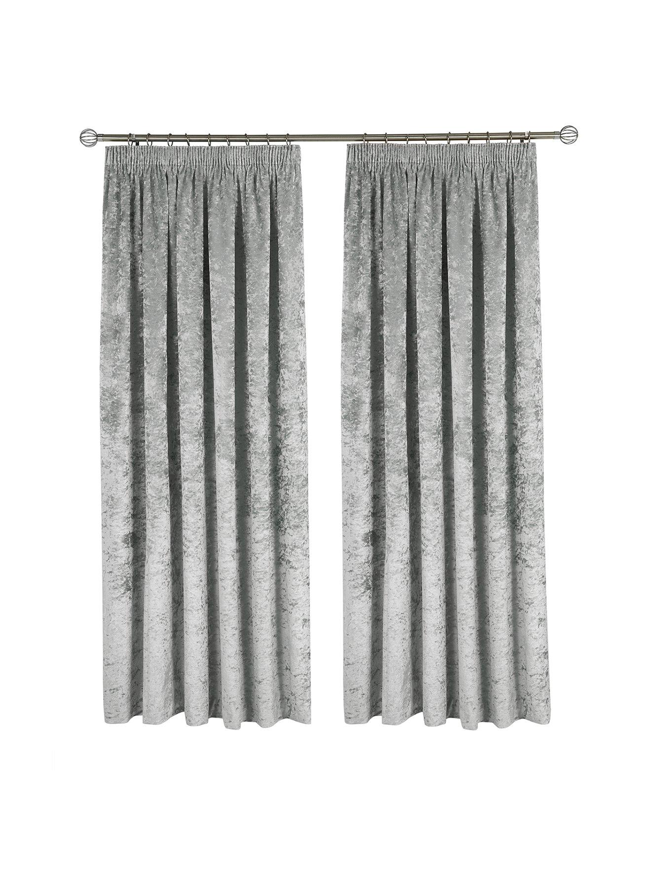 Pencil Pleated Silver Curtains Curtains Blinds Home