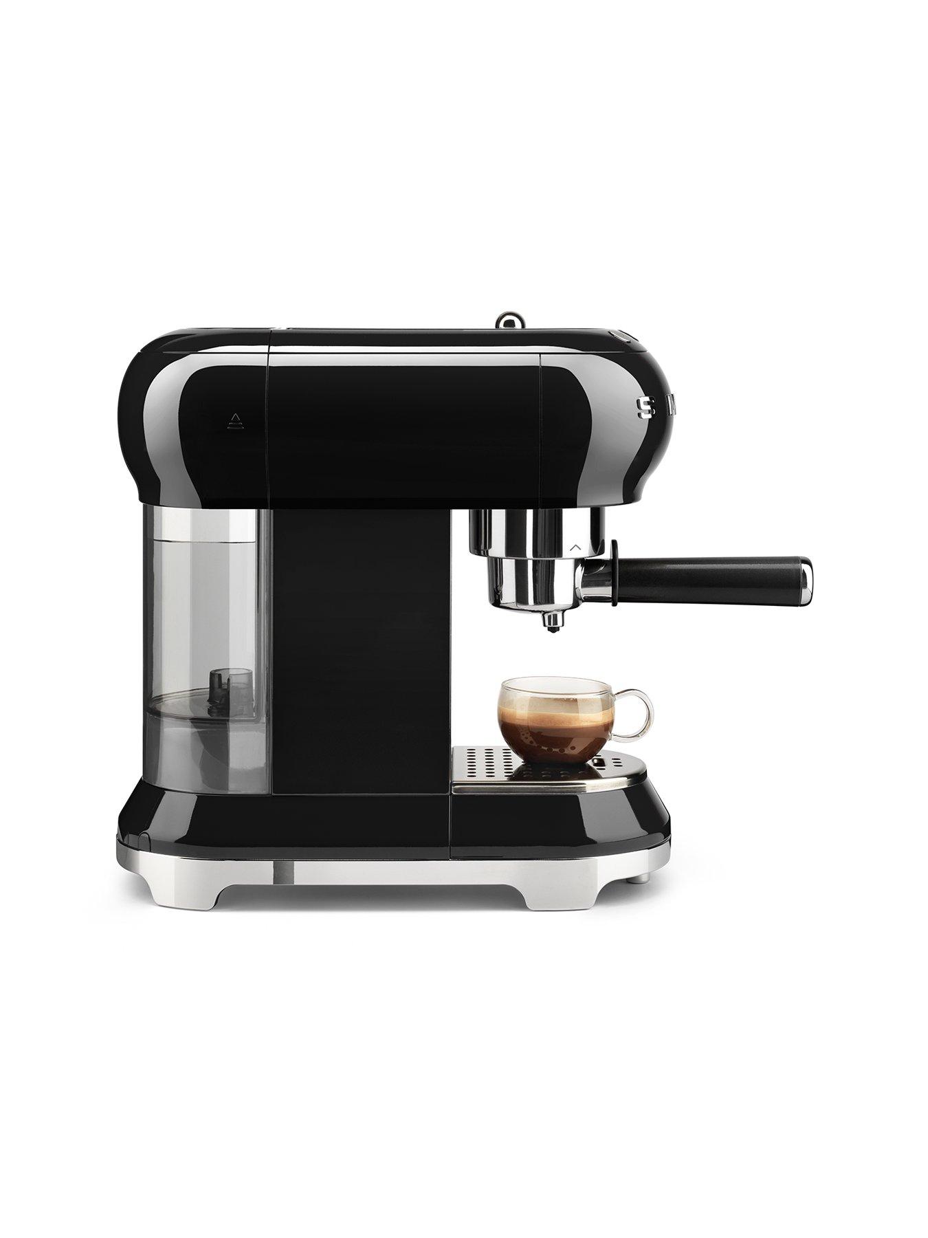Image 2 of 4 of Smeg ECF02 50&rsquo;s Retro Style Espresso Coffee Machine with 15 Bar Pump and Stainless Steel Filter Holder, 1350W, 1L