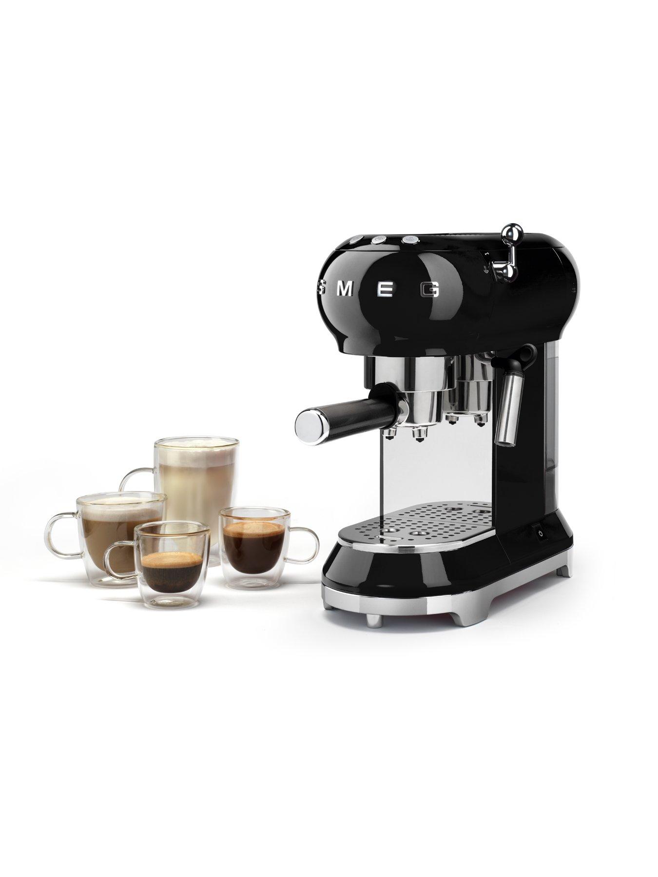Image 3 of 4 of Smeg ECF02 50&rsquo;s Retro Style Espresso Coffee Machine with 15 Bar Pump and Stainless Steel Filter Holder, 1350W, 1L