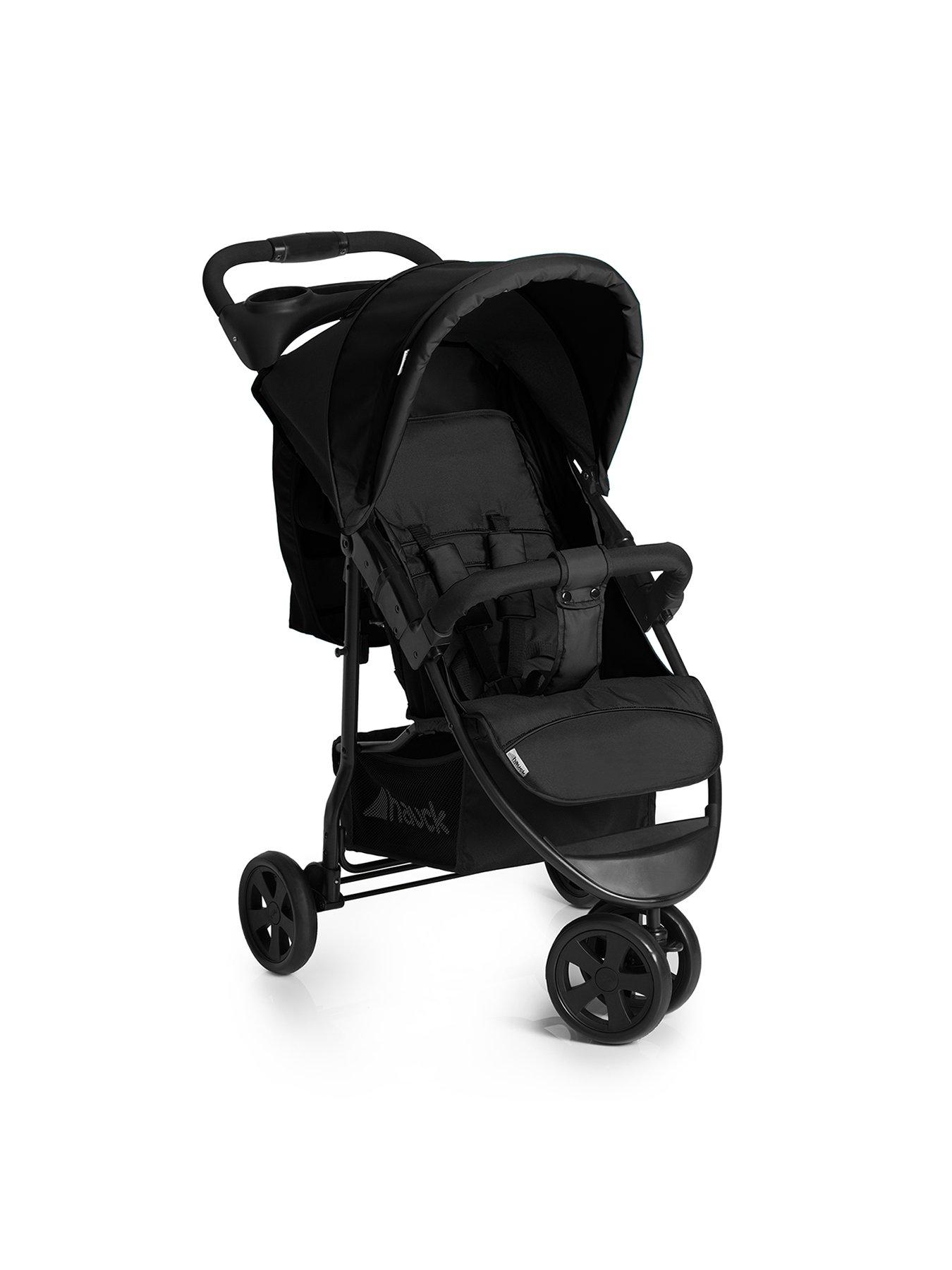 black 3 wheel stroller