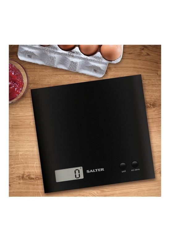 front image of salter-1066-arc-electronic-kitchen-scale-black