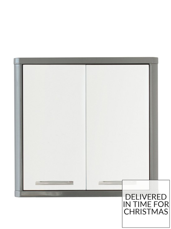 front image of lloyd-pascal-luna-hi-gloss-2-door-mirrored-bathroom-cabinet-grey