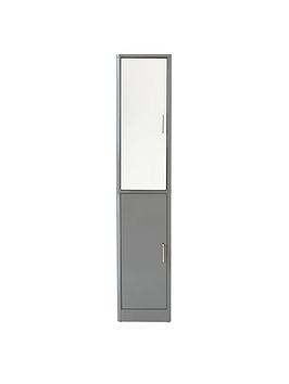 Lloyd Pascal Lloyd Pascal Luna Hi-Gloss 2 Door Mirrored Bathroom Tallboy -  ... Picture