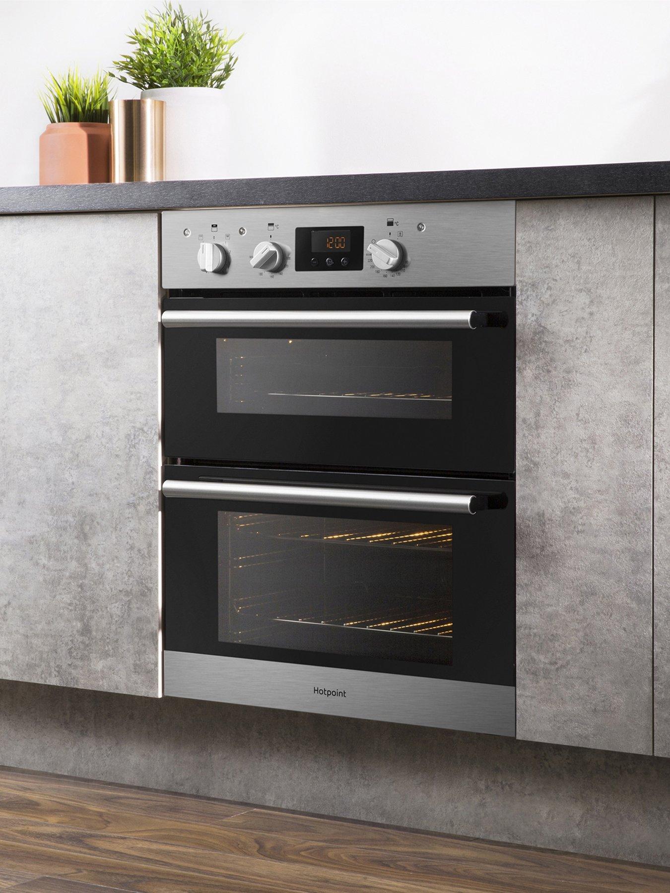 stillFront image of hotpoint-class-2-du2540ix-60cmnbspbuilt-under-double-electric-ovennbsp--stainless-steel