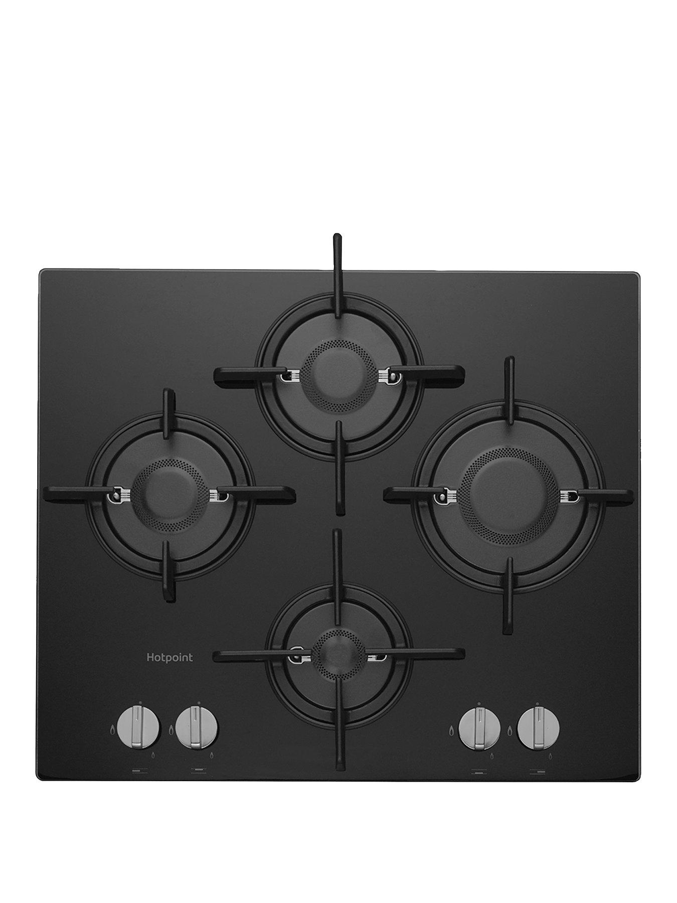 Image 1 of 8 of Hotpoint FTGHG641D/H(BK) 60cm Built-In Gas Hob with FSD&nbsp;- Black