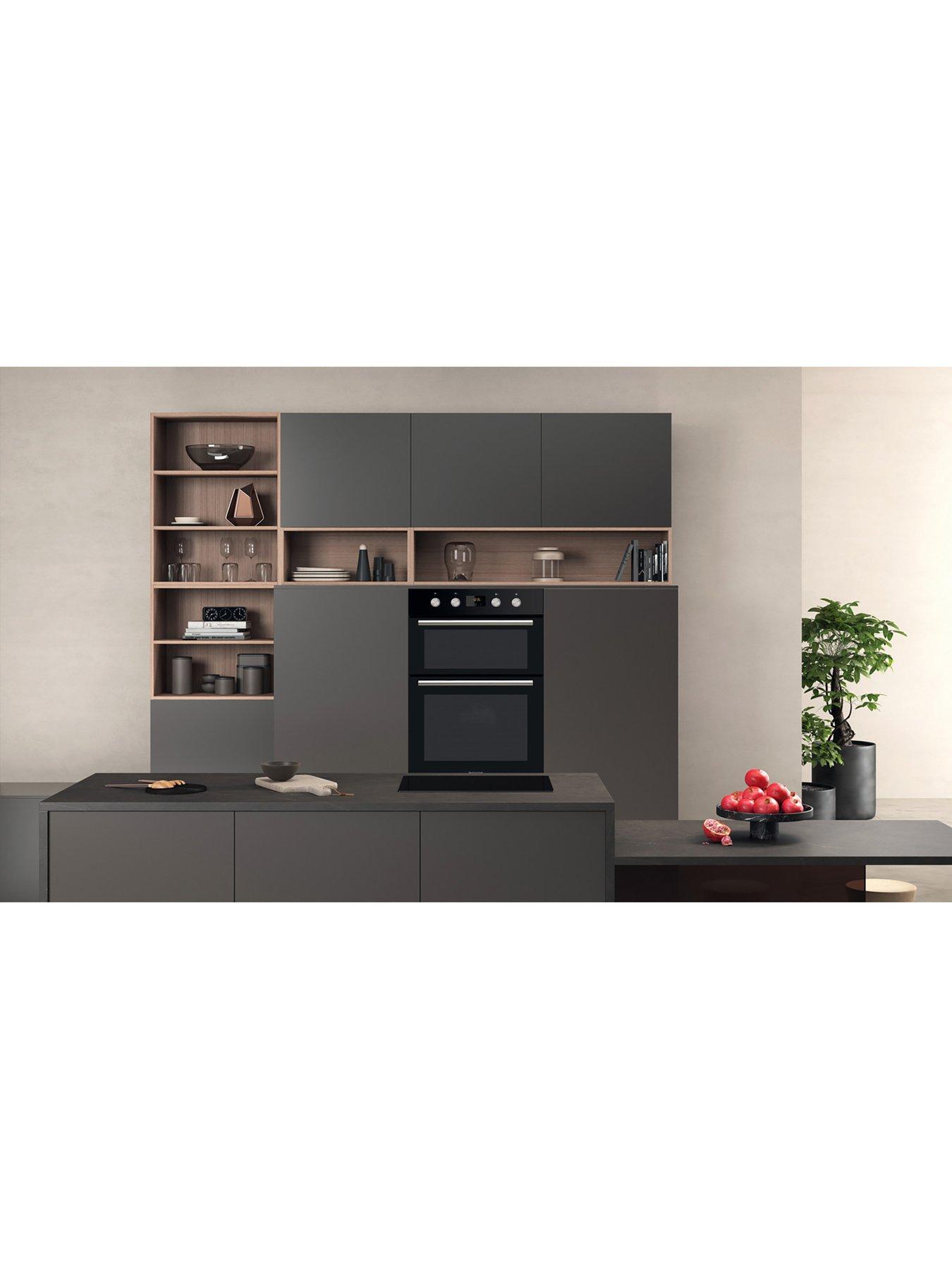  image of hotpoint-class-2-dd2844cbl-60cmnbspbuilt-in-double-electric-oven-black
