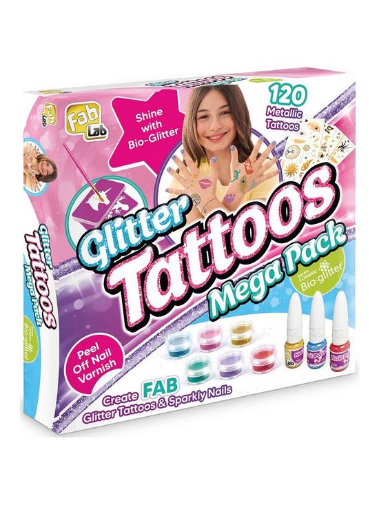 front image of fab-lab-glitter-tattoos-amp-sparkly-nails-mega-pack