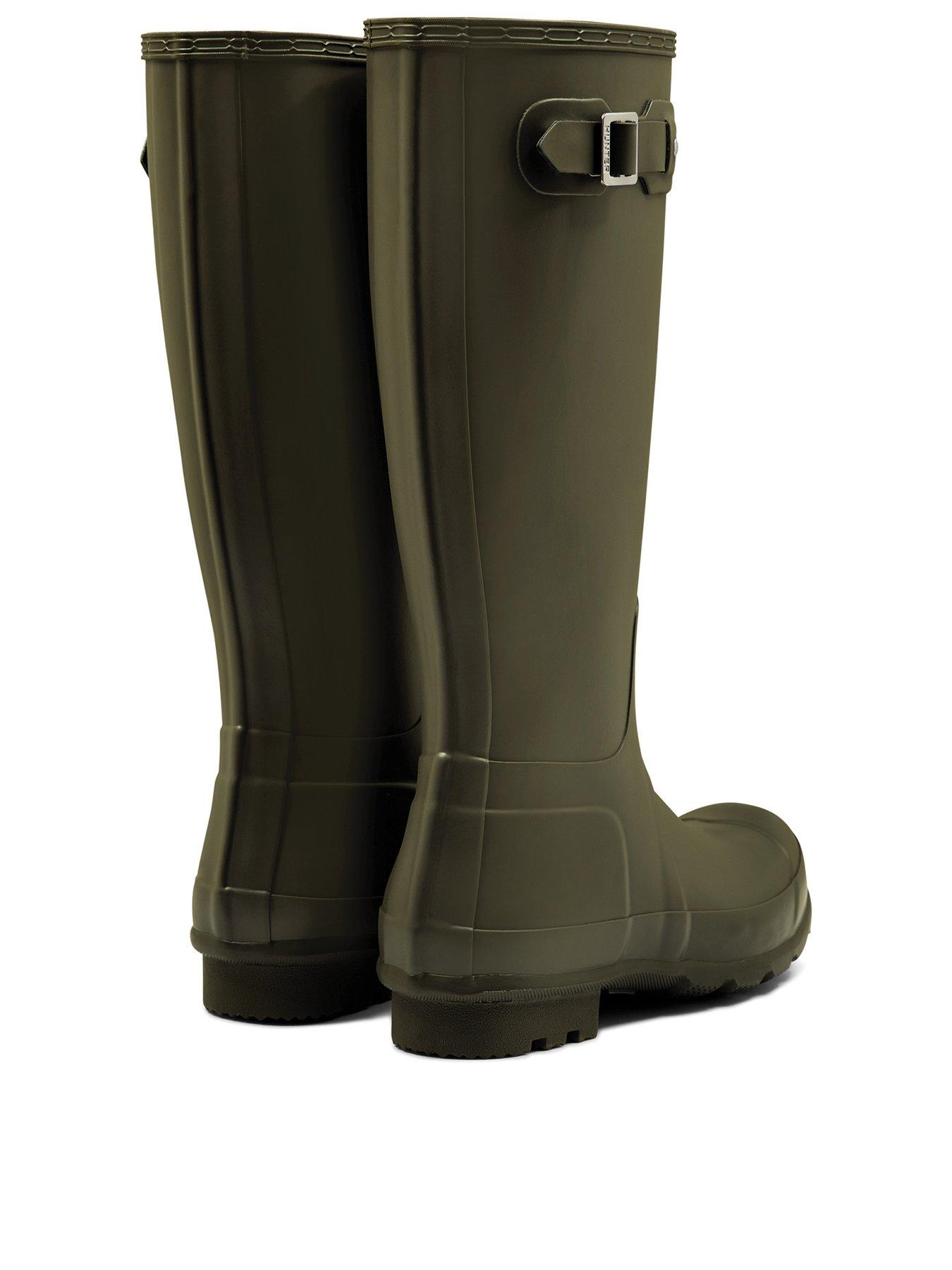 stillFront image of hunter-mens-original-tall-boot-dark-olive