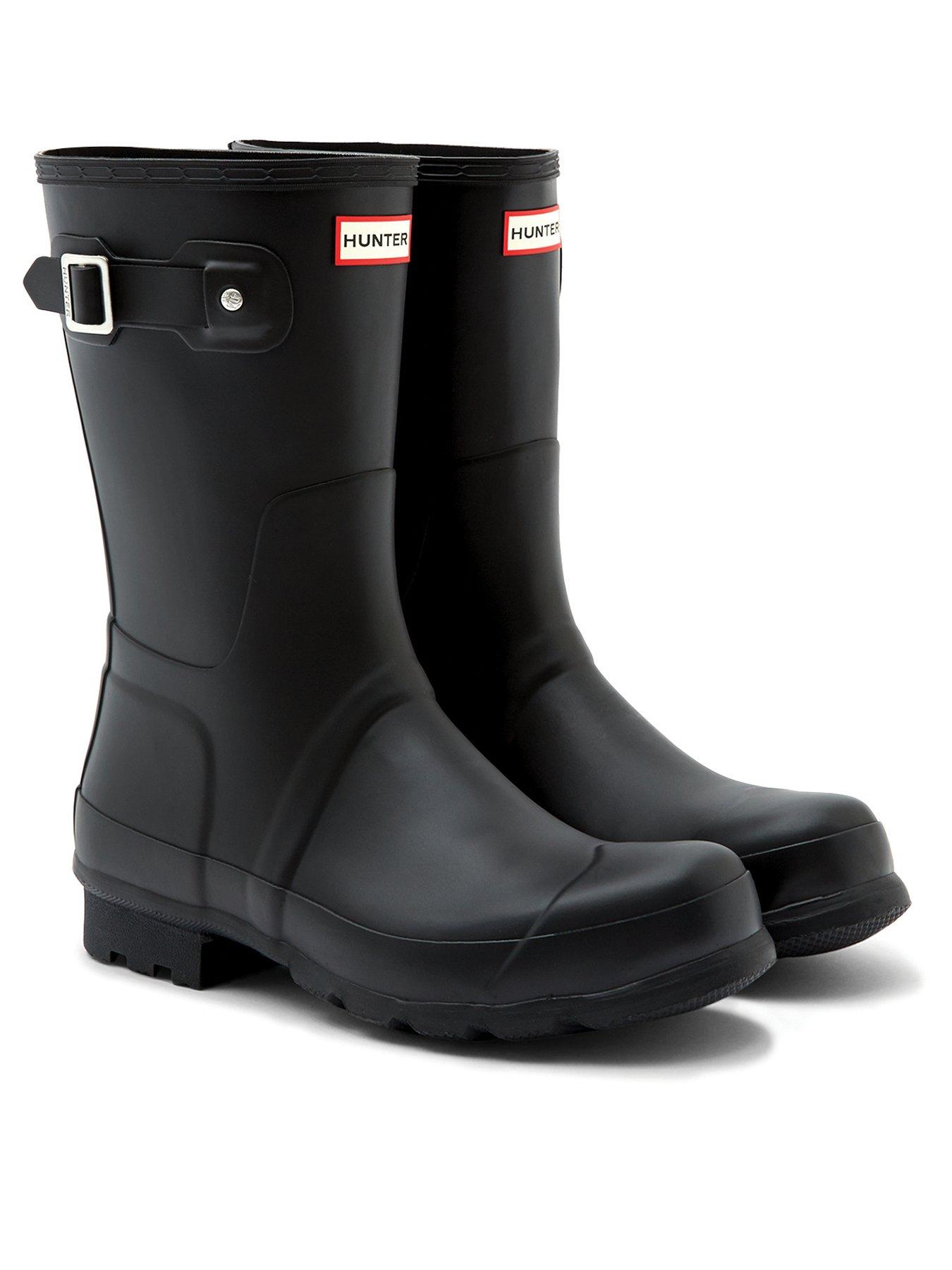 front image of hunter-original-short-boot-black