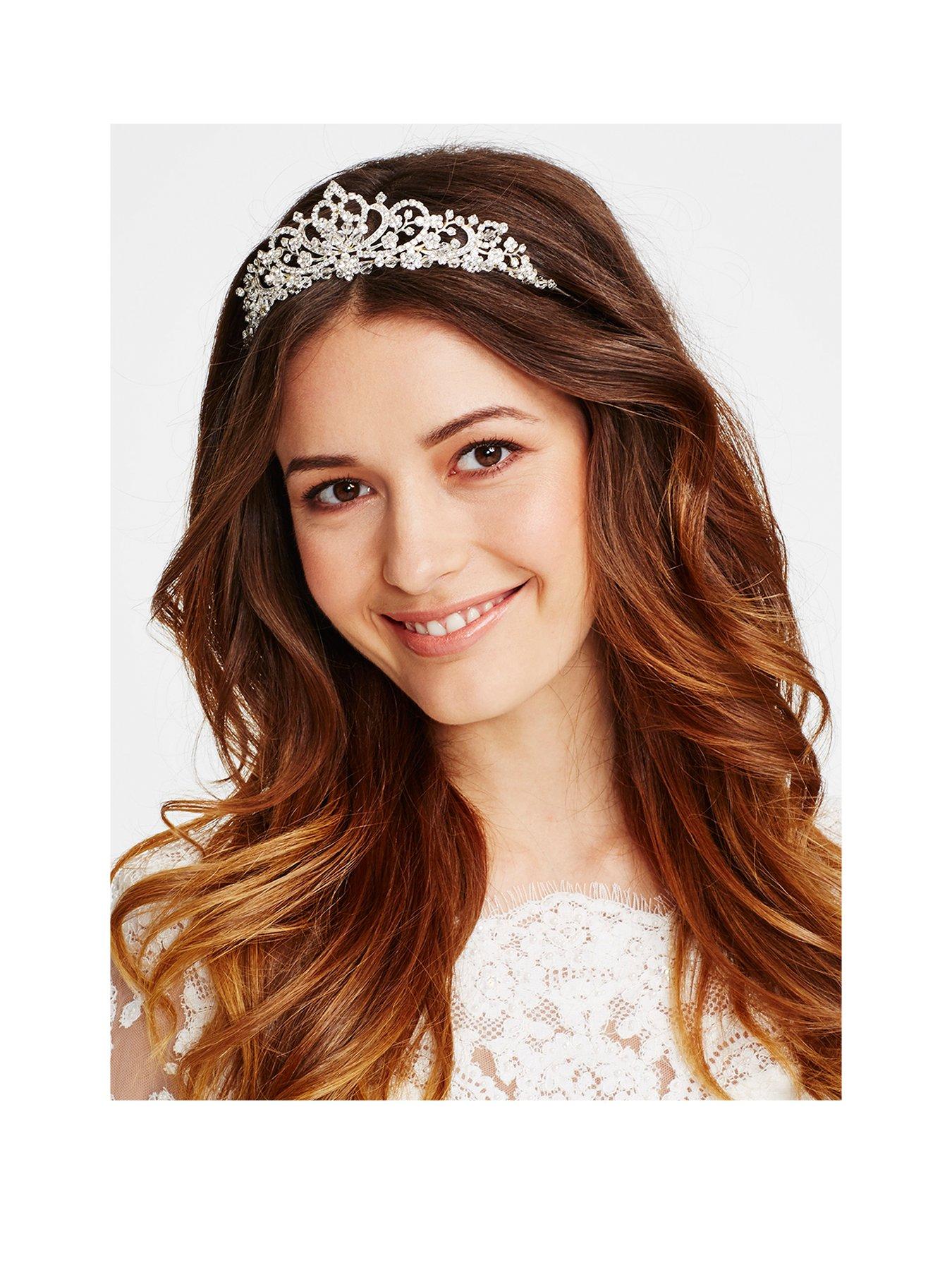 front image of jon-richard-iris-raised-diamante-tiara