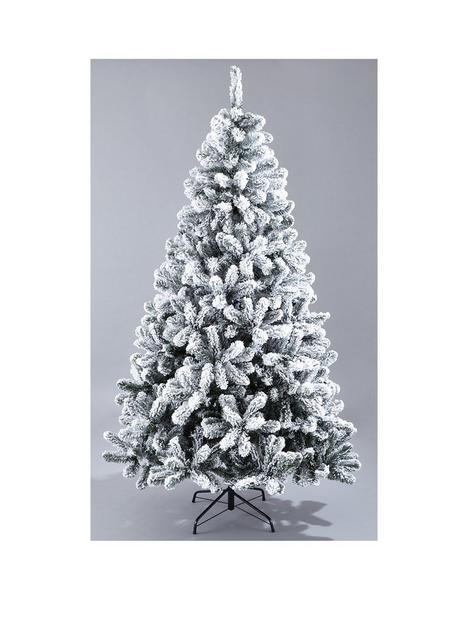 very-home-7ft-flocked-emperor-christmas-tree