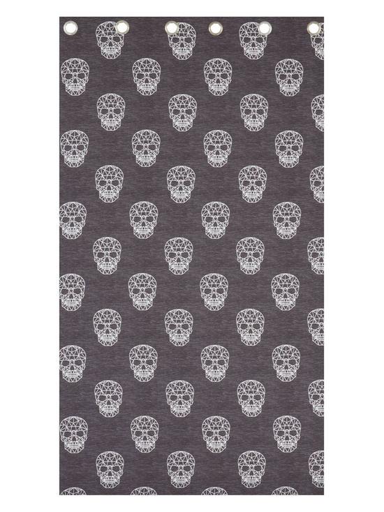 stillFront image of catherine-lansfield-skulls-lined-curtains