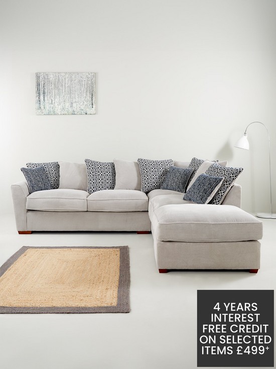front image of very-home-bloom-fabric-right-hand-corner-group-sofa