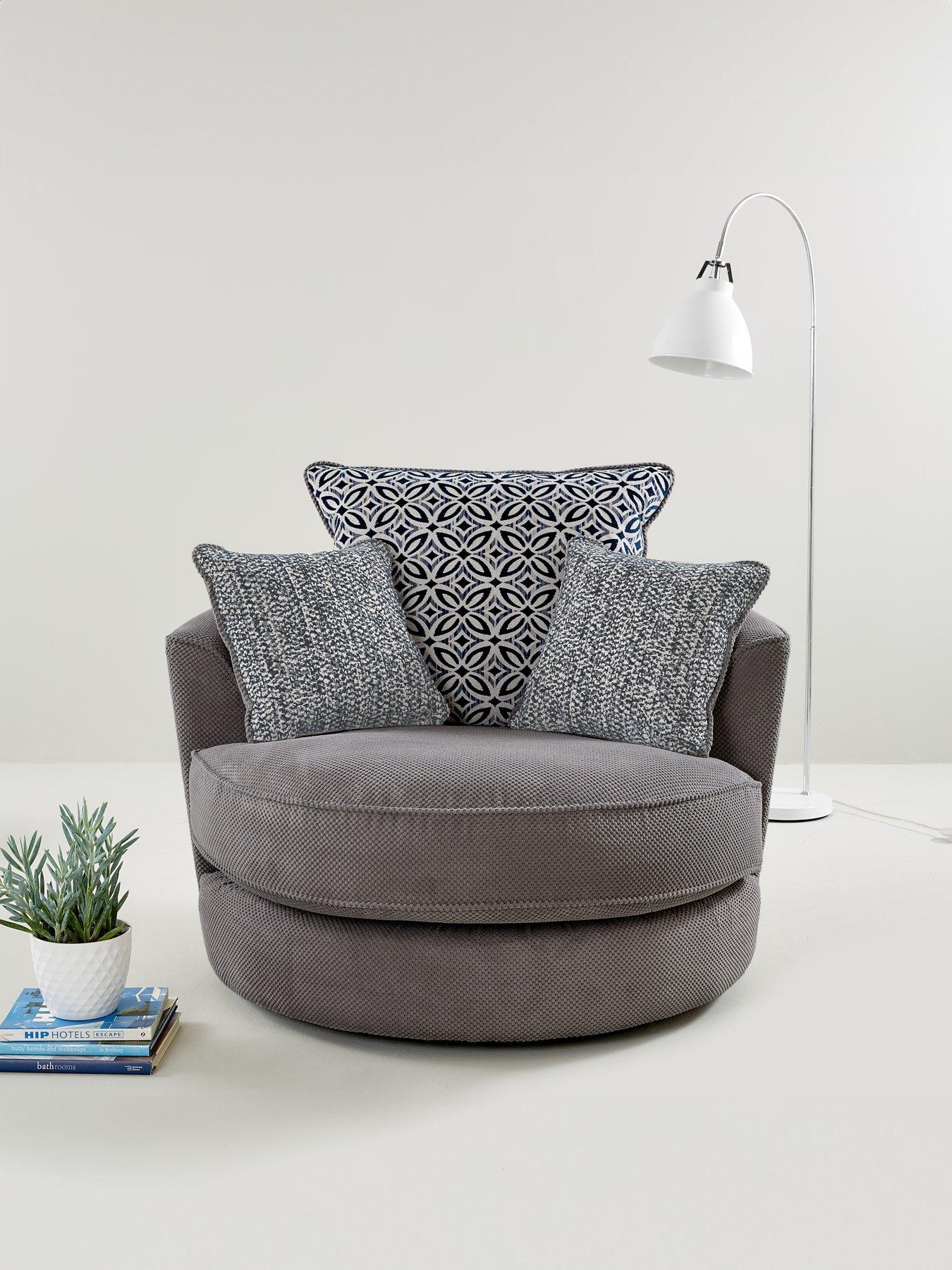 very-home-bloom-fabric-swivel-chair