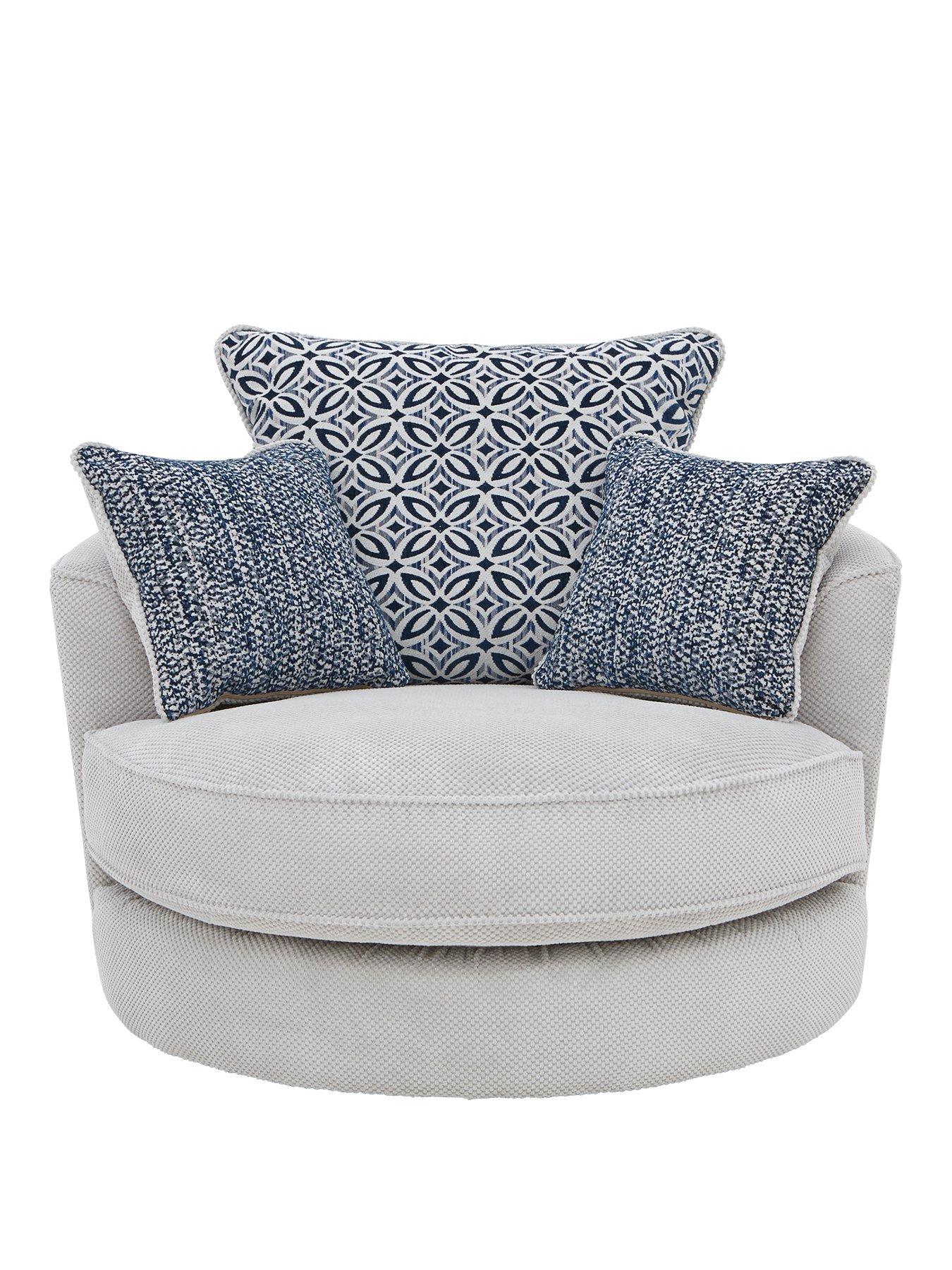  image of very-home-bloom-fabric-swivel-chairnbsp--made-to-order-in-the-uk