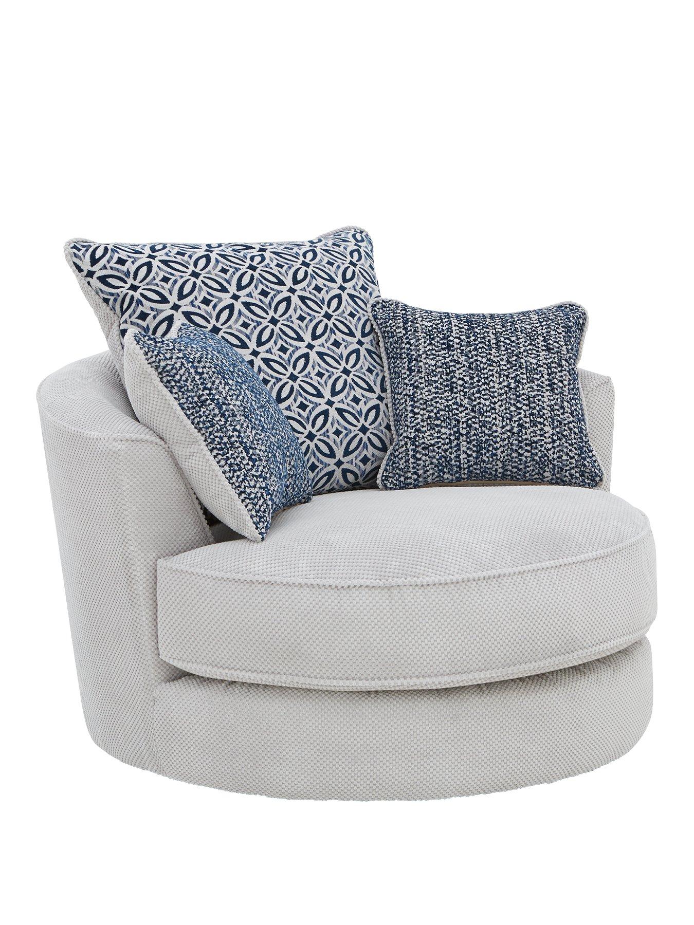  image of very-home-bloom-fabric-swivel-chairnbsp--made-to-order-in-the-uk