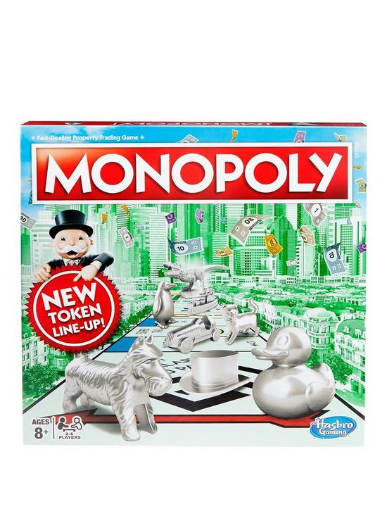 front image of hasbro-monopoly-classicnbspboard-game-with-new-tokens