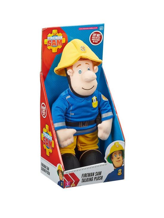 front image of fireman-sam-12inch-talking-toy