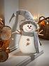  image of 30cmnbspgrey-plush-snowman-christmas-decoration