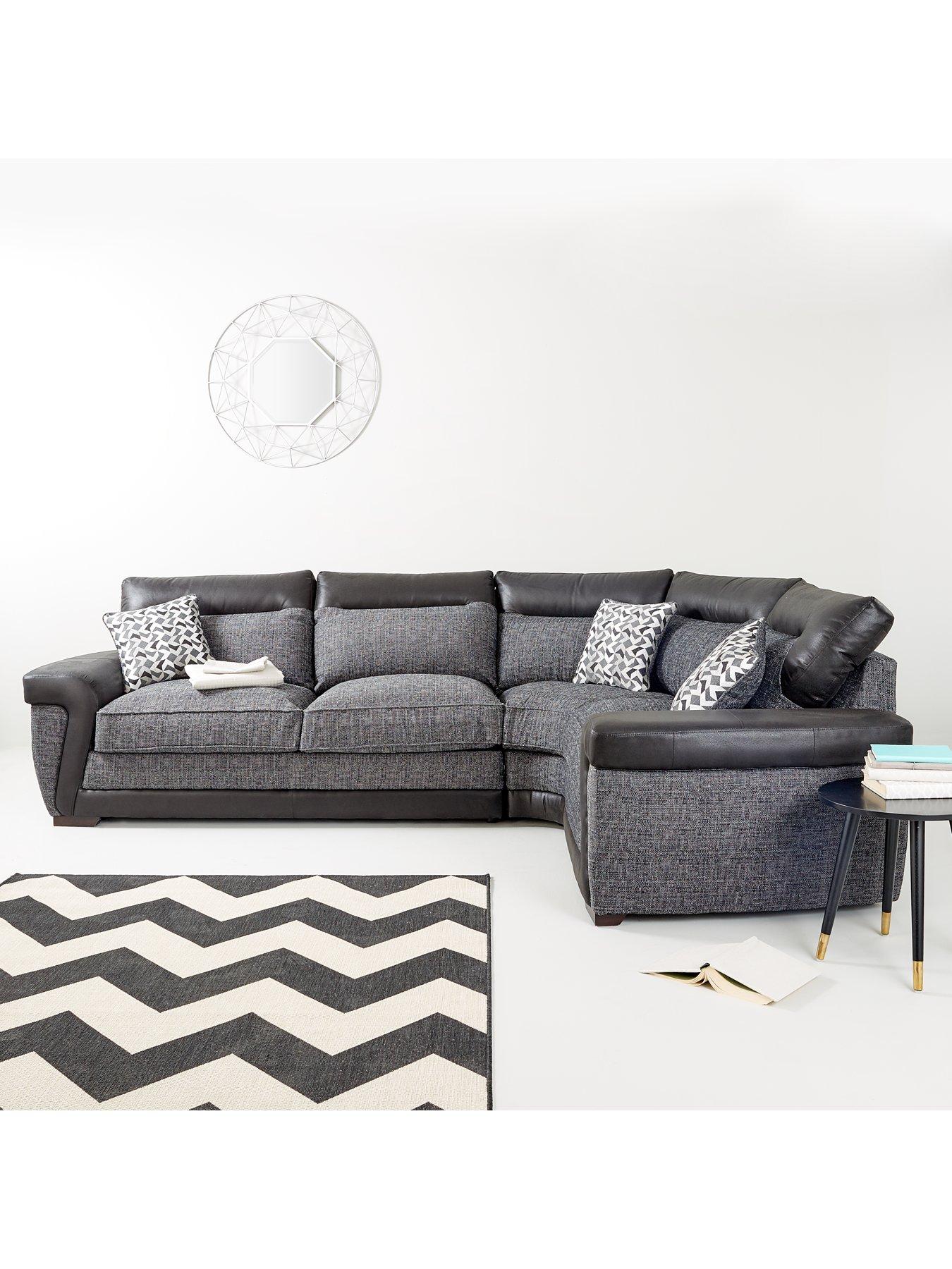 Charcoal Leather Sofa Bed Baci Living Room