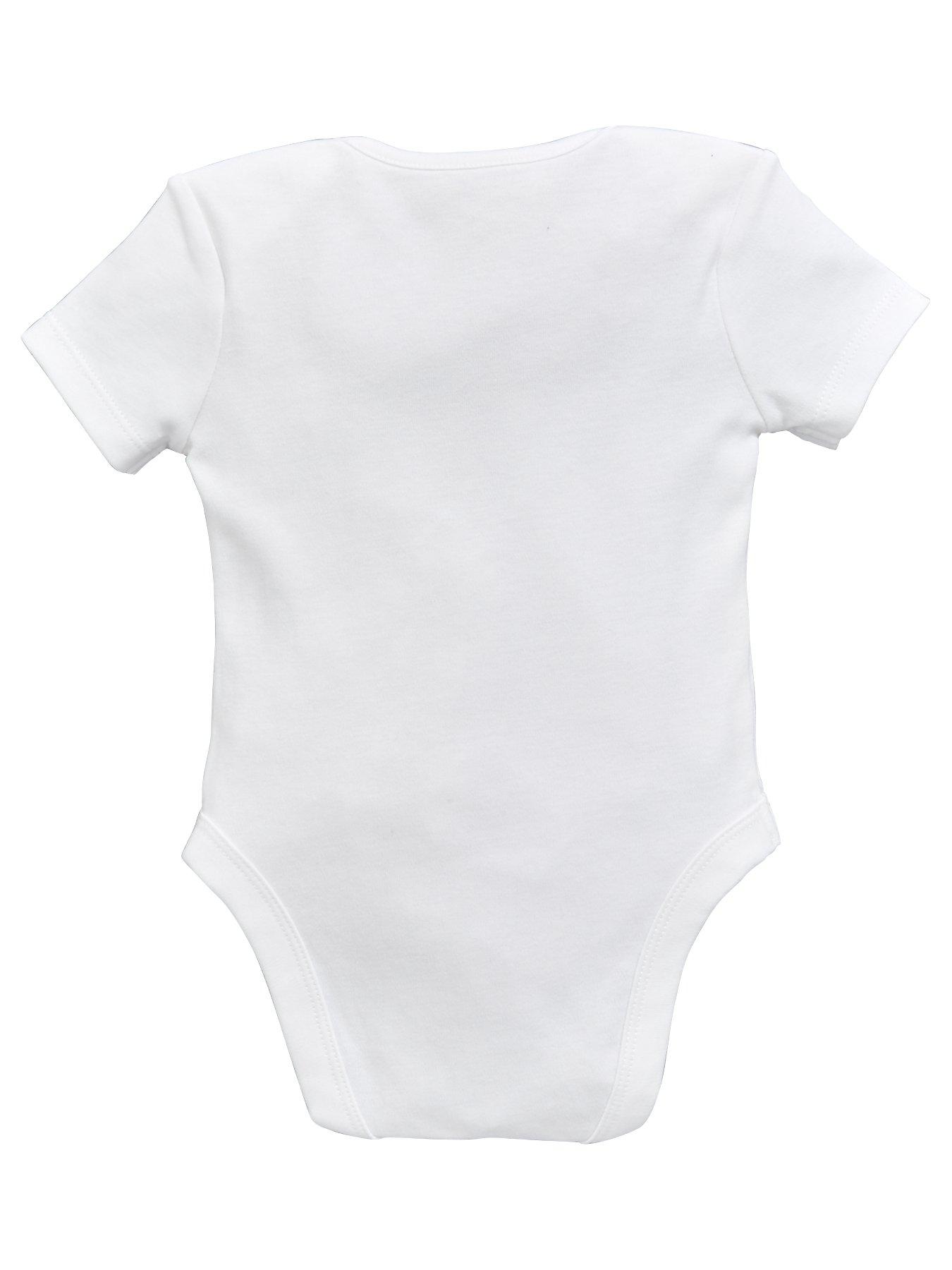 Image 3 of 4 of Everyday Baby Unisex 5 Pack Short Sleeve Bodysuits - White