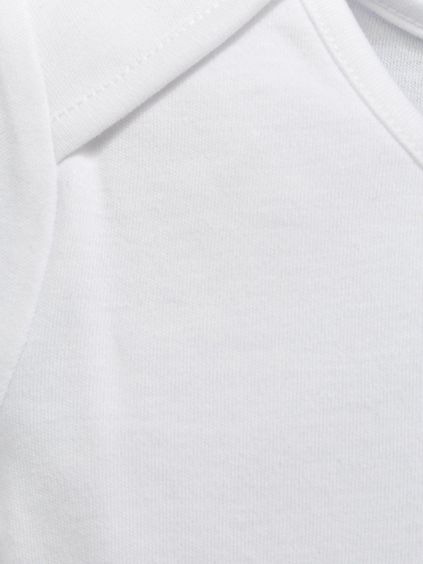Image 4 of 4 of Everyday Baby Unisex 5 Pack Short Sleeve Bodysuits - White