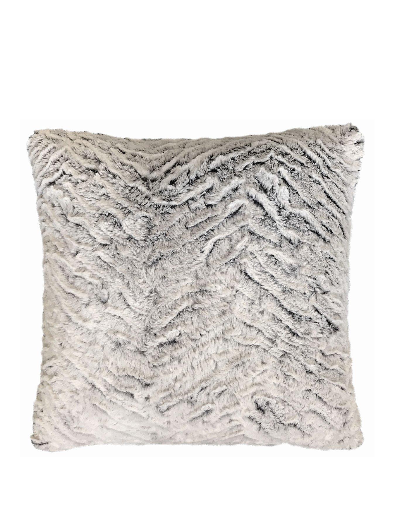 Image 2 of 4 of Catherine Lansfield Faux Fur Wolf Cushion