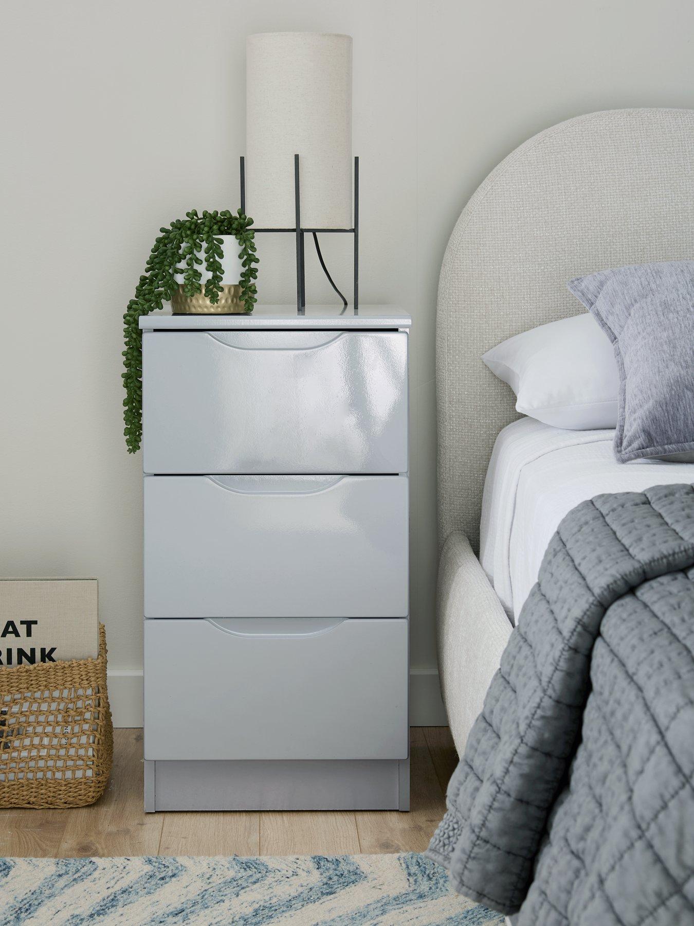 one-call-monaconbspready-assembled-high-gloss-3-drawer-bedside--nbspexpress-delivery-available