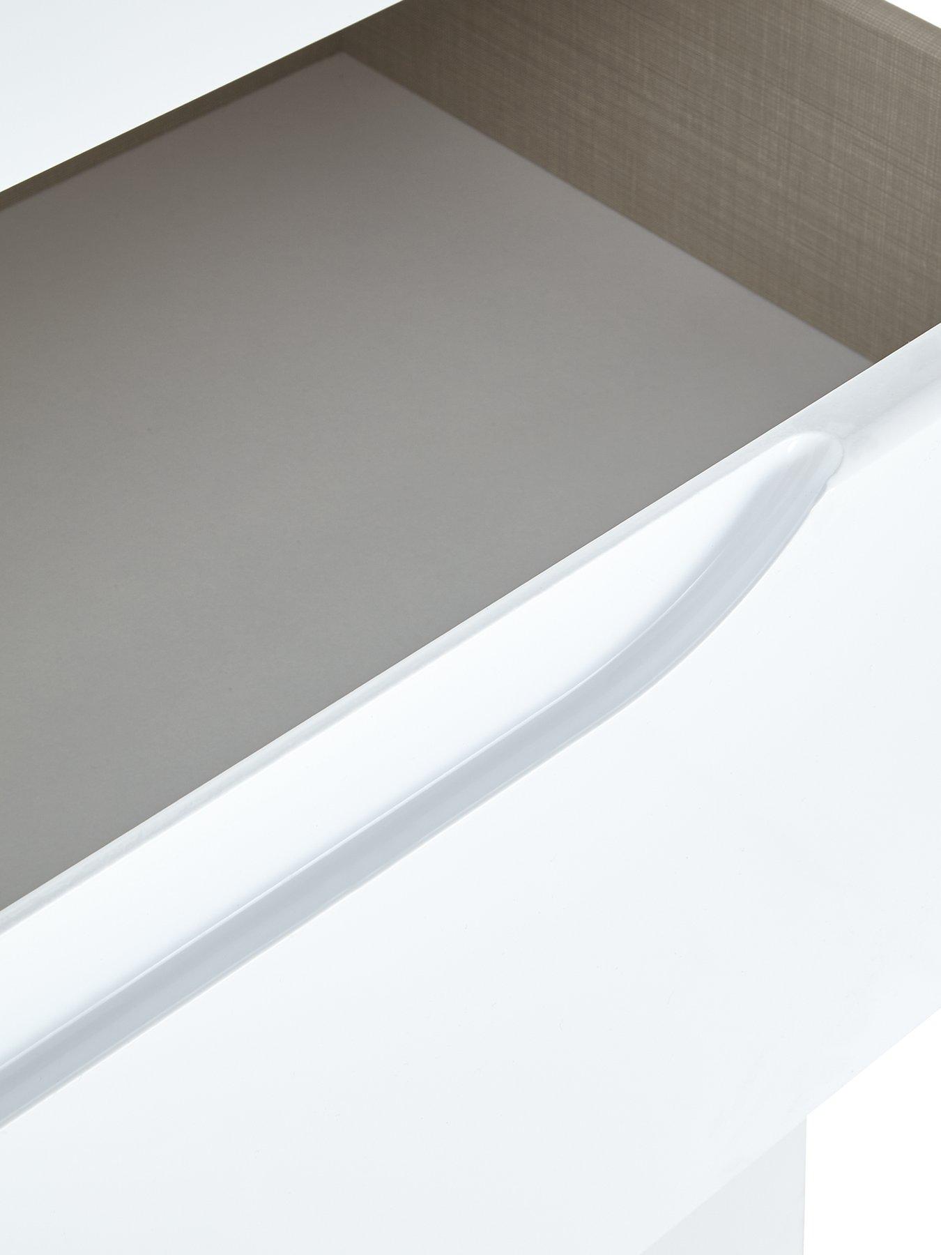  image of one-call-monaconbspready-assembled-high-gloss-3-drawer-bedside--nbspexpress-delivery-available