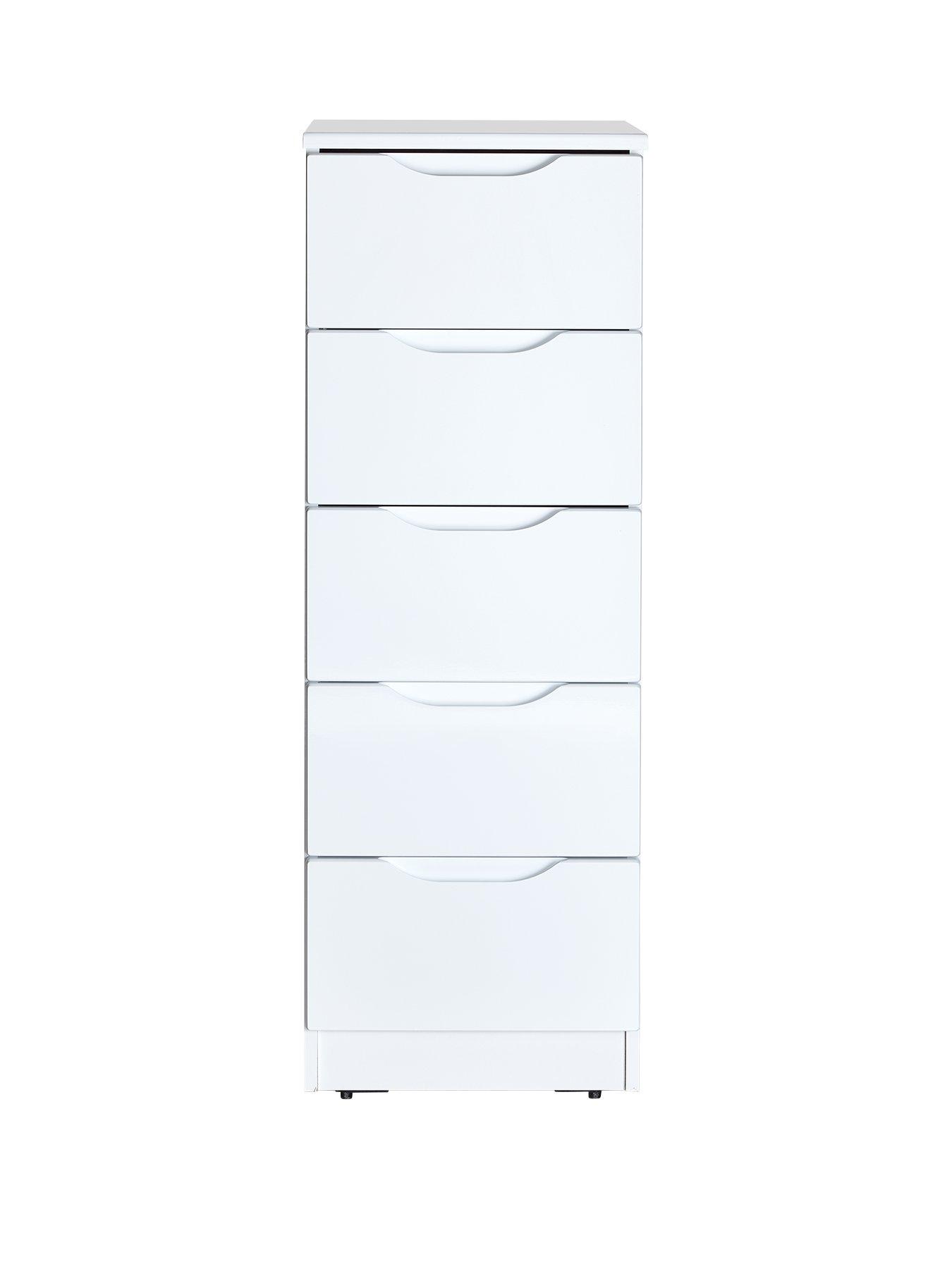 white high gloss tallboy