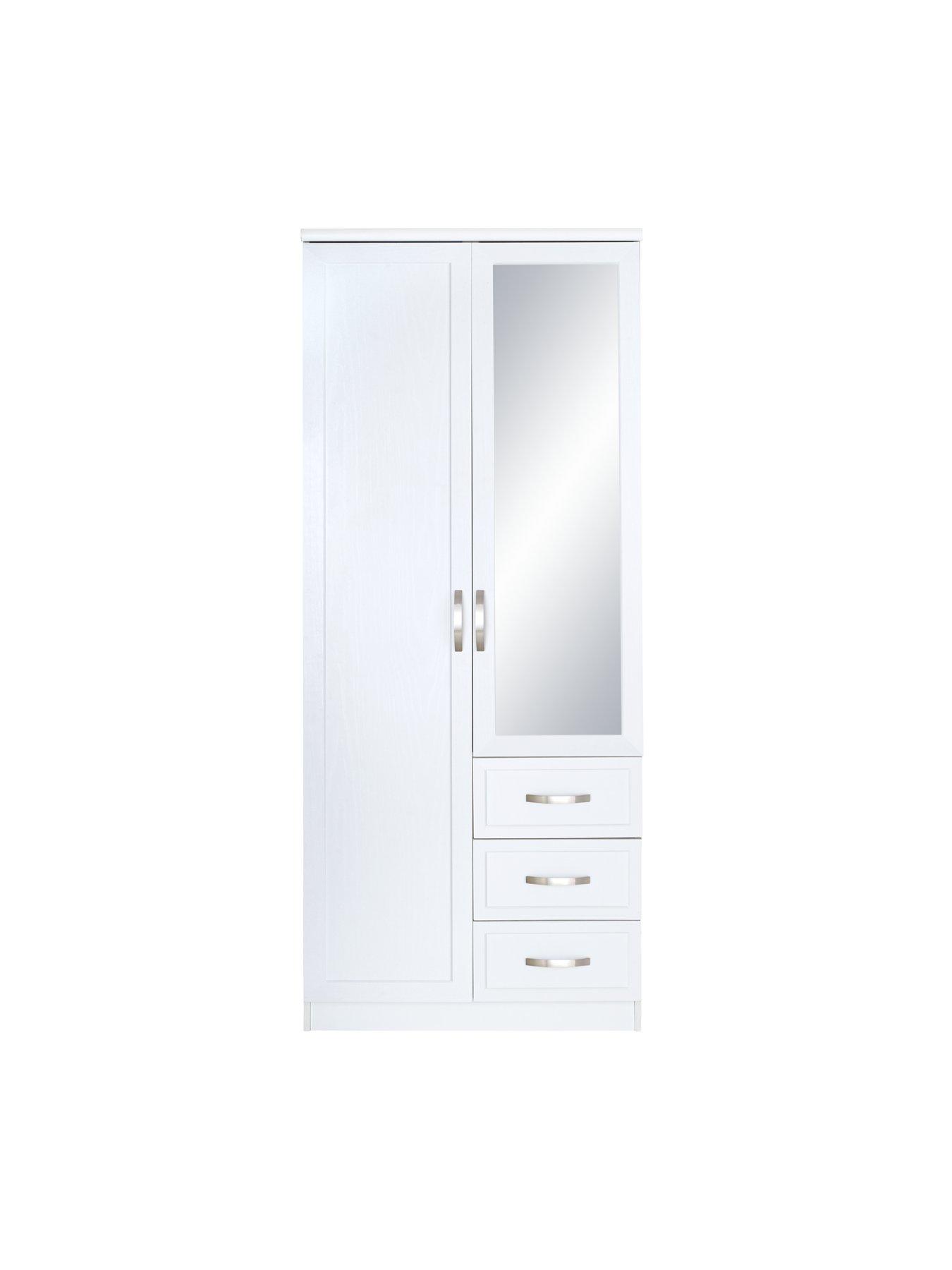 The Very Collection Camberley 2 Door, 3 Drawer Mirrored Wardrobe