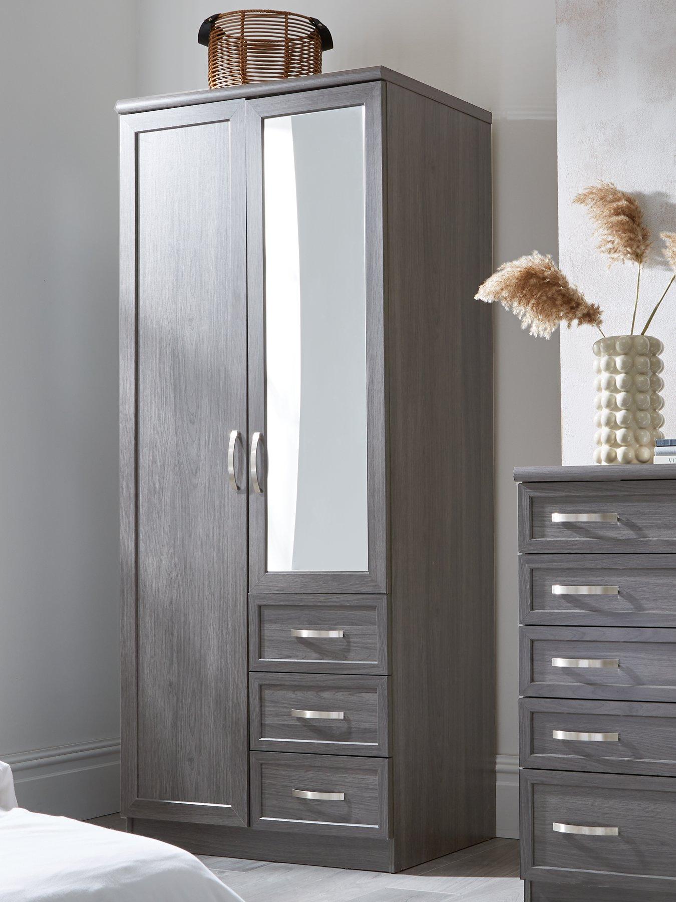Image 1 of 7 of The Very Collection Camberley 2 Door, 3 Drawer Mirrored Wardrobe