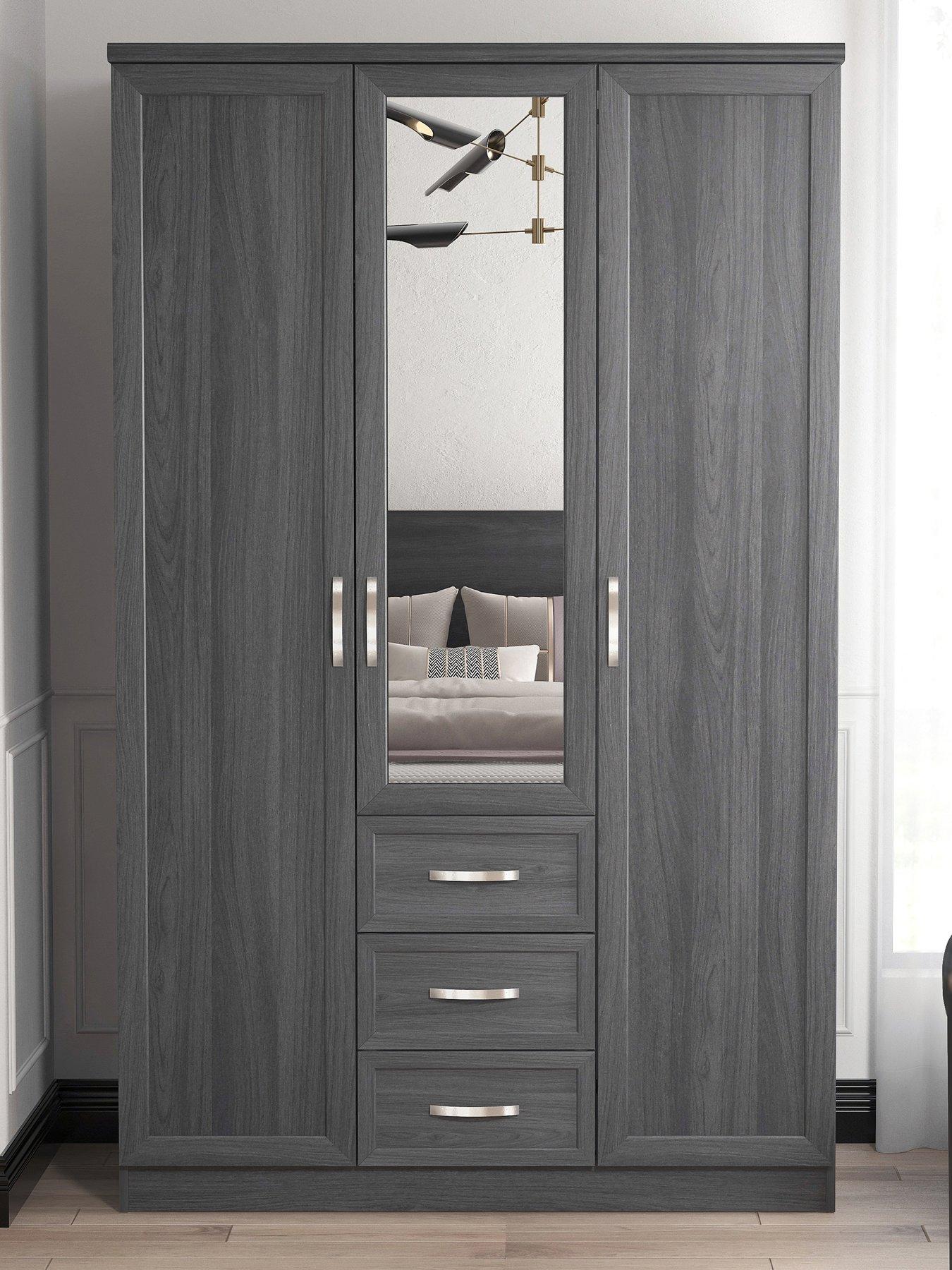 very-home-camberley-3-door-3-drawer-mirrored-wardrobe