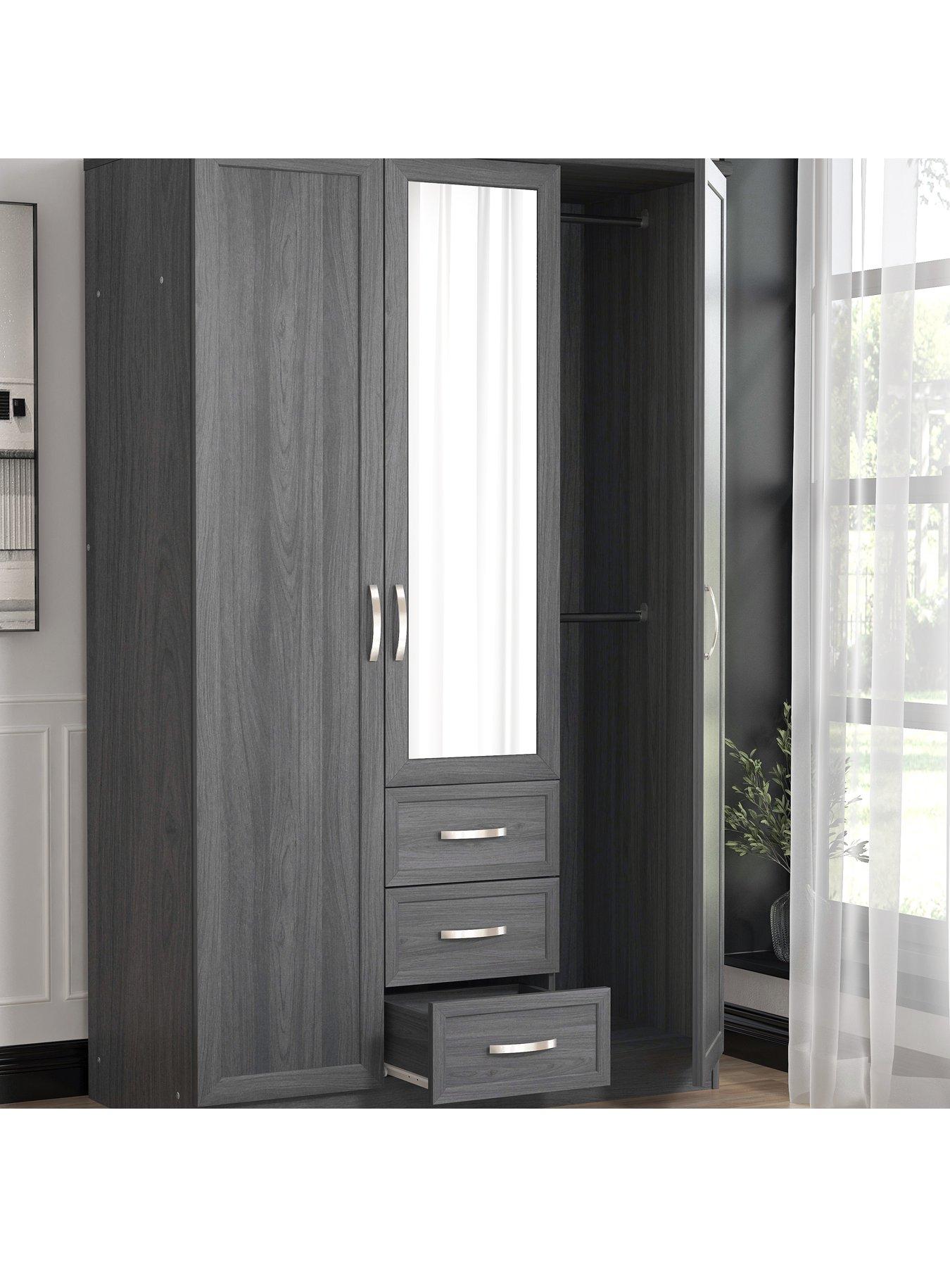 Image 4 of 6 of The Very Collection Camberley 3 Door, 3 Drawer Mirrored Wardrobe