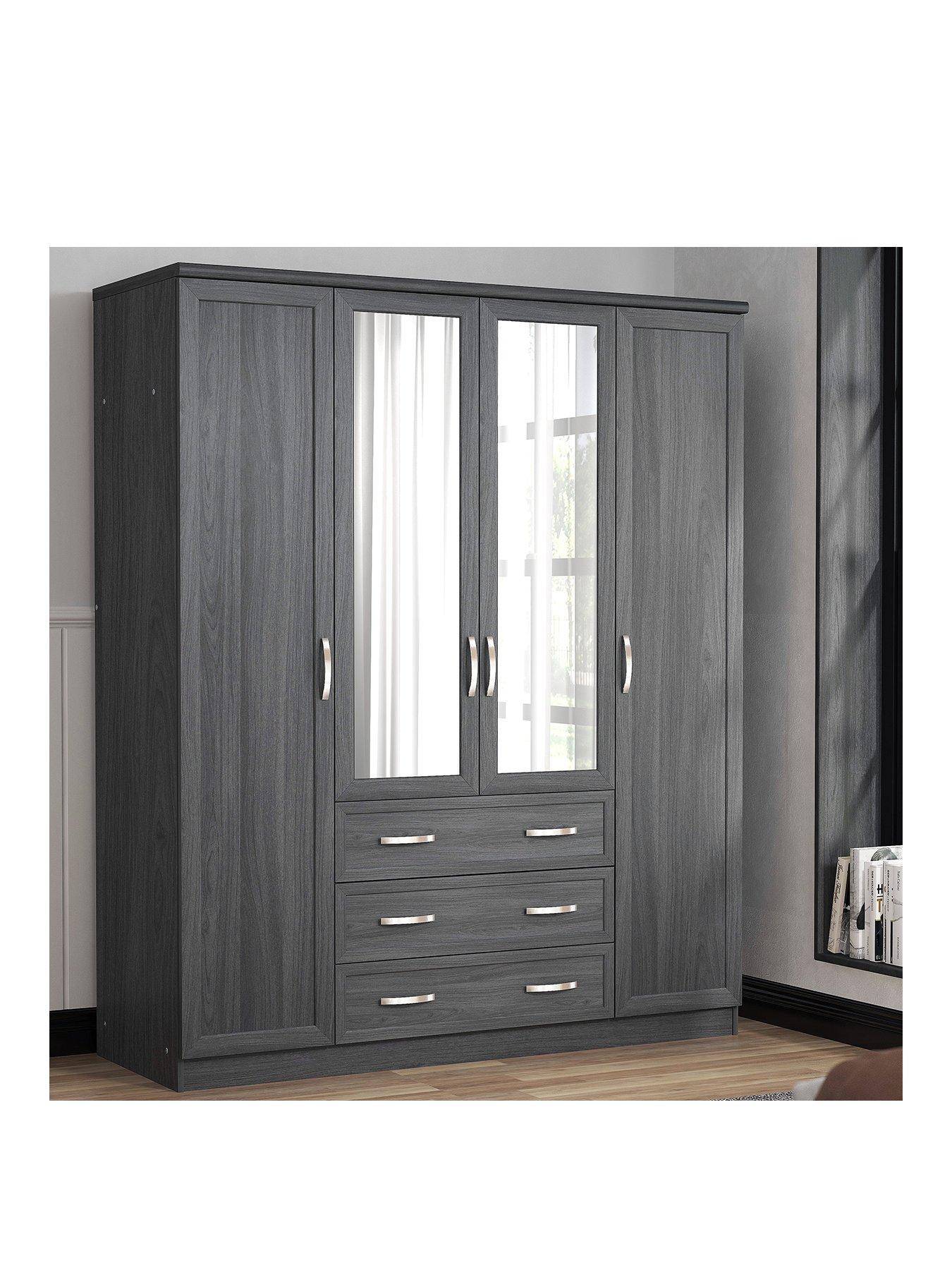 Image 3 of 6 of The Very Collection Camberley 4 Door, 3 Drawer Mirrored Wardrobe