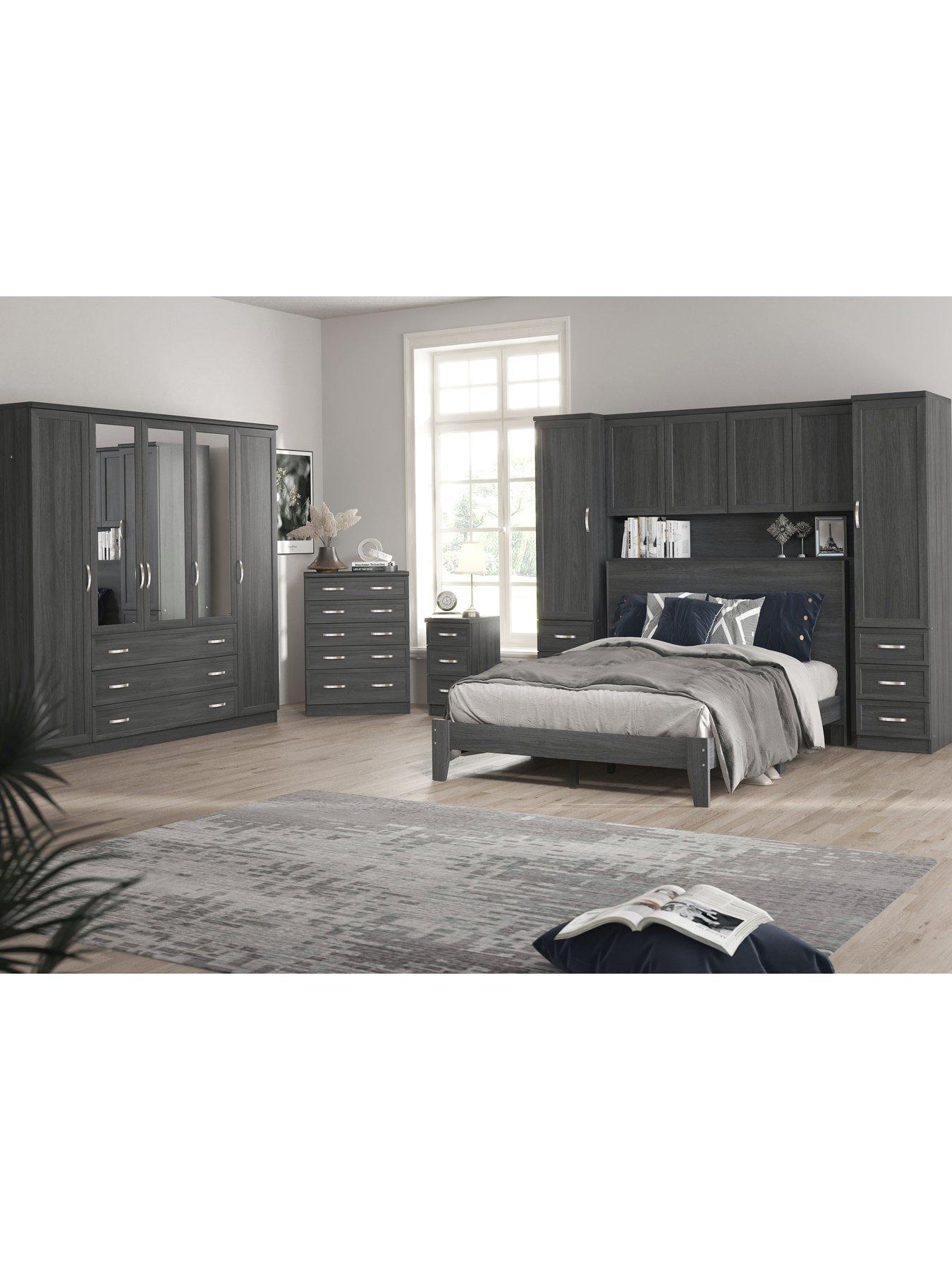 image of very-home-camberley-5-doornbsp3-drawer-mirrored-wardrobe