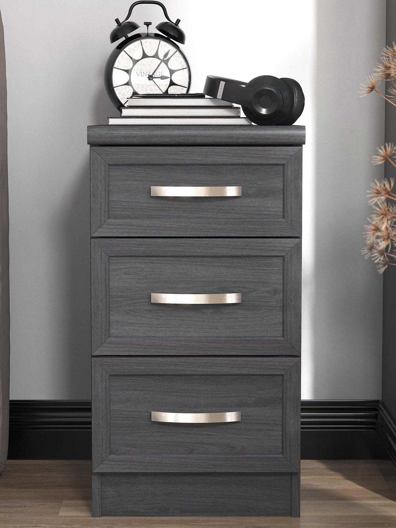 Image 1 of 6 of The Very Collection Camberley 3 Drawer Graduated Bedside Chest