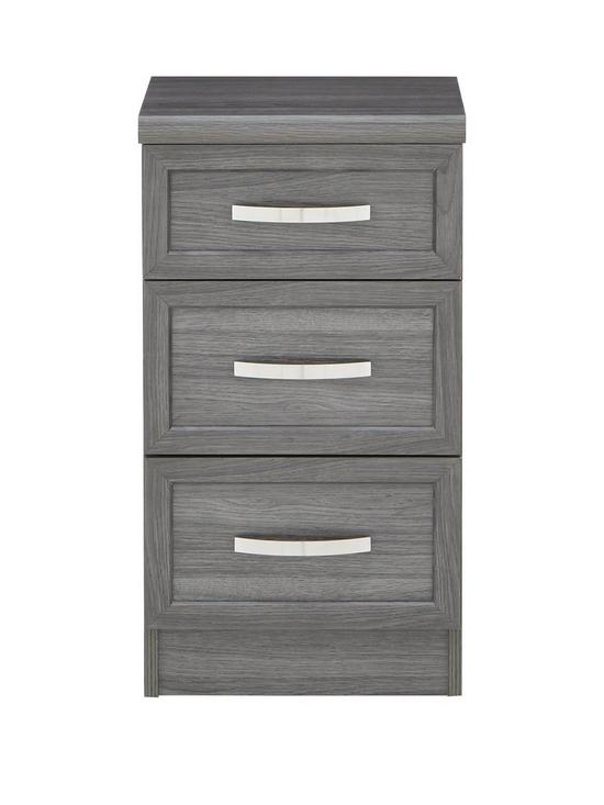 front image of camberley-3-drawer-graduated-bedside-chest